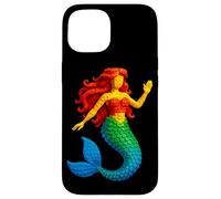 Custodia per iPhone 15 Mermaid Brick Builder Costruire Mattoni Master Builder Giocattoli Ragazza