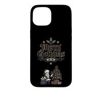 Custodia per iPhone 15 Merry Gothmas Skeleton Babbo Natale morto albero gotico Natale