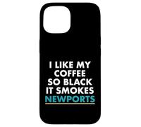 Custodia per iPhone 15 Mi piace il mio caffè così nero...