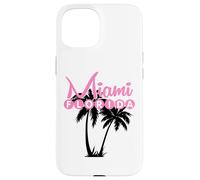 Custodia per iPhone 15 Miami Florida Stati Uniti Retro Palme