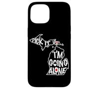 Custodia per iPhone 15 Michigan Euchre Pick It Up I'm Going Alone - Gioco di carte