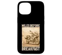 Custodia per iPhone 15 Miles Before Breakfast Moto Adventure Design