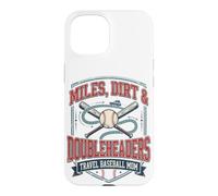 Custodia per iPhone 15 Miles Dirt Doubleheader Travel Baseball Sports Mamma
