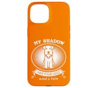 Custodia per iPhone 15 Miniature Schnauzer My Dog is My Shadow Funny Pet Dog Lover