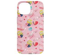 Custodia per iPhone 15 Minions Big Heart All Over Print