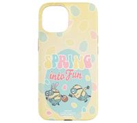 Custodia per iPhone 15 Minions Easter Spring Into Fun