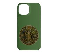 Custodia per iPhone 15 Mitologia del bosco della foresta celtica dei druidi della quercia sacra