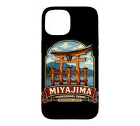 Custodia per iPhone 15 Miyajima Hiroshima Giappone Torii Santuario Arte