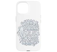 Custodia per iPhone 15 Modello Boho Balena Shark Spirit Animal Art