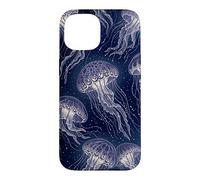 Custodia per iPhone 15 Modello estetico delle meduse del mare profondo