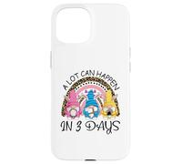 Custodia per iPhone 15 Molto può accadere in 3 giorni gnomi Rainbow Ester Day