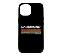 Custodia per iPhone 15 Montgomery Alabama - Design vintage a righe