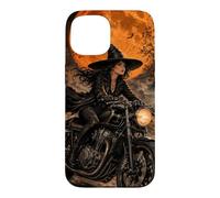 Custodia per iPhone 15 Moon Café Harvest Racer Strega Vintage Halloween Moto