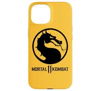 Custodia per iPhone 15 Mortal Kombat 11 Dragon Black Logo