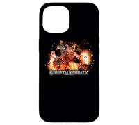 Custodia per iPhone 15 Mortal Kombat X Scorpio Flames