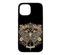 Custodia per iPhone 15 Moth Celestial Art: Segui la Luce della Notte