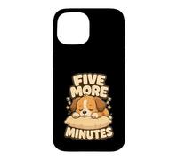 Custodia per iPhone 15 Motivo cucciolo ancora cinque minuti