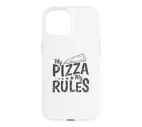Custodia per iPhone 15 My Pizza My Rules Italiano e Formaggio