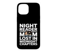 Custodia per iPhone 15 Night Reader Mamma Perso Nei Capitoli Di Mezzanotte