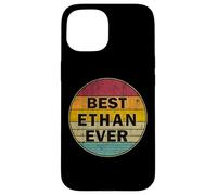 Custodia per iPhone 15 Nome personalizzato Ethan I love Ethan Retro stile vintage