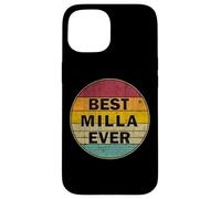 Custodia per iPhone 15 Nome personalizzato Milla I love Milla Retro Vintage Style