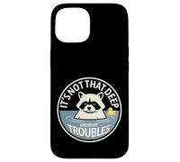 Custodia per iPhone 15 Non è così profondo, a differenza dei miei guai Raccoon Bathing Humor