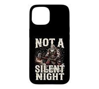 Custodia per iPhone 15 Non è una notte silenziosa - Babbo Natale divertente e duro