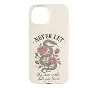 Custodia per iPhone 15 Non lasciare mai che lo stesso serpente ti morda due volte rosa serpente