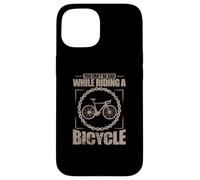 Custodia per iPhone 15 Non puoi essere triste mentre vai in bicicletta