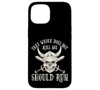 Custodia per iPhone 15 Nordic Viking: That Which Does Not Kill Me Should Run