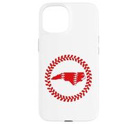 Custodia per iPhone 15 North Carolina Baseball Stitch Circle Emblema Carolinian Ball