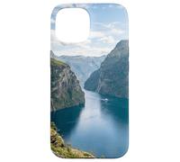 Custodia per iPhone 15 Norvegese Fiordo montagna scogliere acqua paesaggio scenico