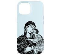 Custodia per iPhone 15 Nostra Beata Madre Maria e Bambino Mater Amabilis Cattolica