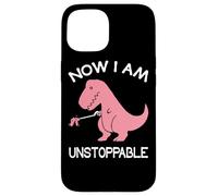Custodia per iPhone 15 Now I'm Unstoppable - Funny T-Rex Dinosaur