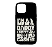 Custodia per iPhone 15 Nuovo padre papà annuncio High Five umorismo