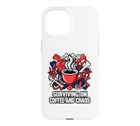 Custodia per iPhone 15 Nurse Life Surviving On Coffee And Chaos ER