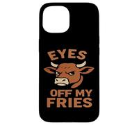 Custodia per iPhone 15 Occhi fuori dalle mie patatine fritte - Angry B