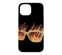 Custodia per iPhone 15 Occhiali Fuoco Bruciante Costume