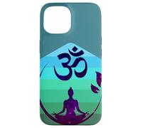 Custodia per iPhone 15 OM Universo All'interno di Aum Meditazione Yoga Spirituale