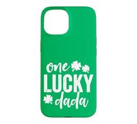 Custodia per iPhone 15 One Lucky Dada, regalo per San Patrizio, colore: verde e scuro