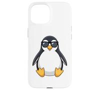 Custodia per iPhone 15 Paffuto Cool Penguin con occhiali da sole Summer Vibes