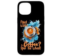 Custodia per iPhone 15 PAINT WATER OR COFFEE SPIN THE WHEEL