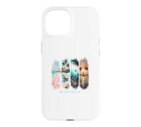 Custodia per iPhone 15 Palme dei Caraibi, spiagge rosa e maiali - Vacanza Bahamas