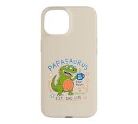 Custodia per iPhone 15 Papasaurus Number One Dad Funny Dinosaur Rex Festa del papà