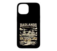Custodia per iPhone 15 Parco nazionale Badlands Vintage Retro Adventure Design