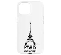 Custodia per iPhone 15 Paris Mon Amour - Torre Eiffel Grafica Artistica a Pennello