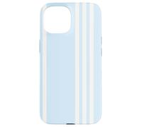 Custodia per iPhone 15 Pastel Blue Vertical Striped Pattern Cool Lines