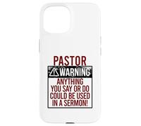 Custodia per iPhone 15 PASTOR WARNING! QUALCOSA DICI POTREBBE ESSERE IN UN SERMONE! Meme