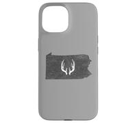 Custodia per iPhone 15 Pennsylvania PA Deer Hunting Shed Antlers Design