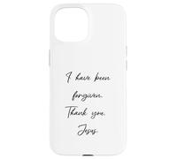 Custodia per iPhone 15 Perdono: I have been forgiven Thank you Gesù Cristo